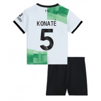Camiseta Liverpool Ibrahima Konate #5 Visitante Equipación para niños 2023-24 manga corta (+ pantalones cortos)